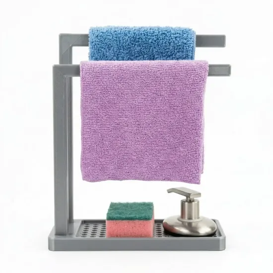 gootsteen organizer met lekbak en doekhouder