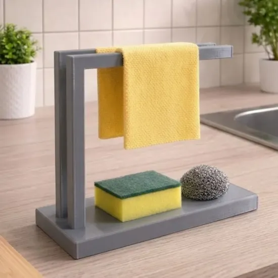 Staande Gootsteen Organizer Zwart – All-in-One Keuken Organizer