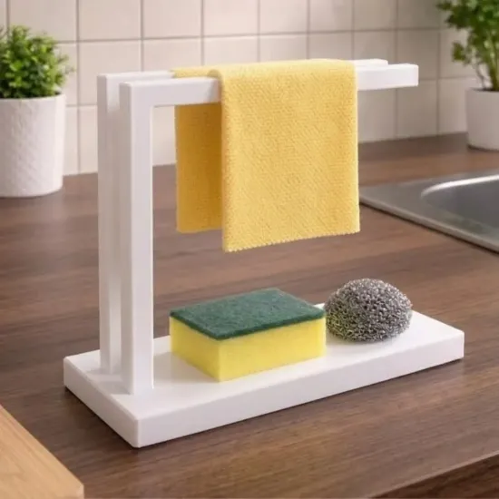 Staande Gootsteen Organizer Zwart – All-in-One Keuken Organizer