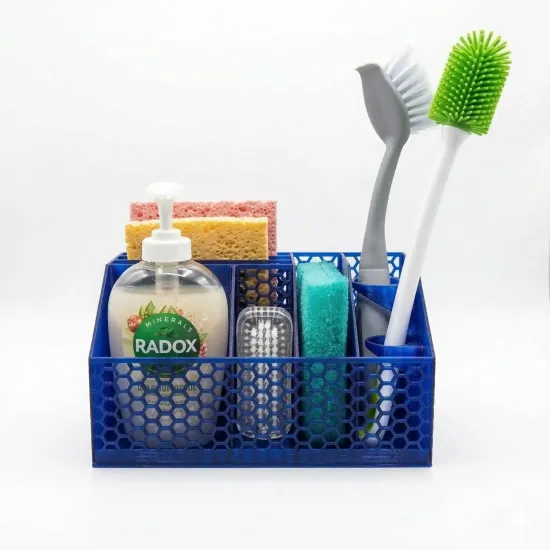 Luxe Kunststof Gootsteen Organizer - Universeel Rek voor Afwasmiddel & Borstels