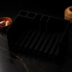 Zwarte zeepbak– Modern design & hygiënisch opbergen