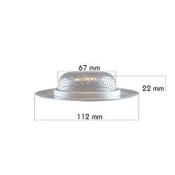 Gootsteen zeef  groot -  Ø112 - 67mm - ↕20mm - RVS basis