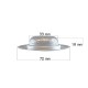 Gootsteen zeef middel - Ø72 - 33mm - ↕12mm - RVS basis