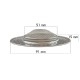 Gootsteenzeef middel - Ø91- 51mm - ↕15 - RVS met flexibel netje