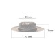 Gootsteen zeef middel -  Ø73 - 38mm - ↕17mm-  RVS zwart