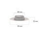 Gootsteen zeef klein -  Ø53 - 32mm - ↕12 mm-  RVS zwart