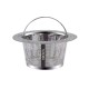 Gootsteen zeef groot - Ø108 - 65mm - ↕54mm - Met stang deluxe RVS extra diep