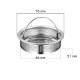 Gootsteen zeef middel -  Ø76 - 66mm - ↕21mm - Met stang deluxe RVS