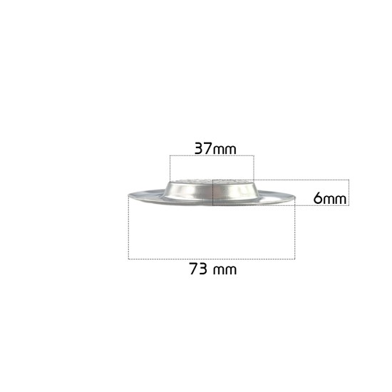 Gootsteen zeef middel - Ø76 - 42mm - ↕7mm RVS deluxe