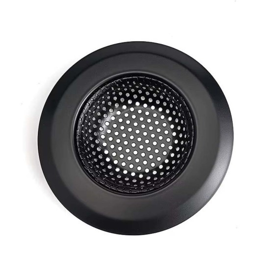 Gootsteen zeef groot -  Ø115 - 65mm - ↕20mm-  RVS zwart