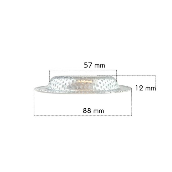 Gootsteen zeef middel - Ø90 - 60mm  - RVS