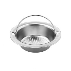 Gootsteen zeef groot - Ø110 - 70mm - ↕28mm - RVS met stang