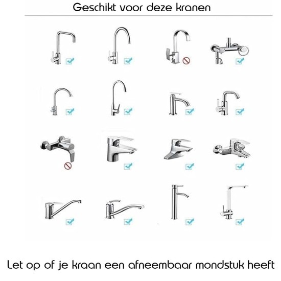 Kraan Opzetstuk - Flexibele Buis - Zilver - Deluxe