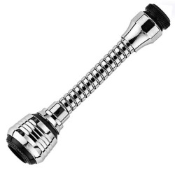 Kraan Opzetstuk - Flexibele Buis - Zilver - Deluxe