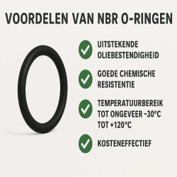 NBR O-ring – 25 x 21 x 2 mm (OD x ID x CS) 5 stuks