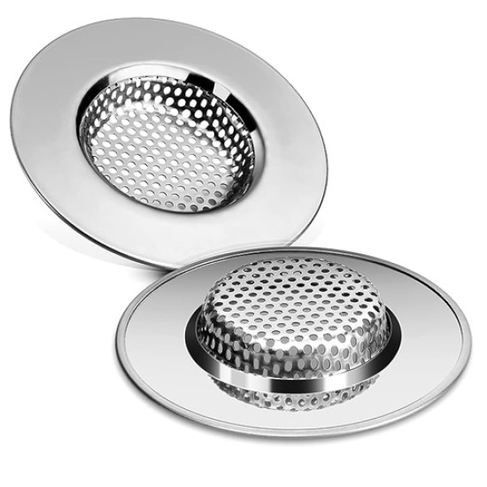 Gootsteen zeef middel- Ø73 - 42mm ↕12 - RVS extra vlak